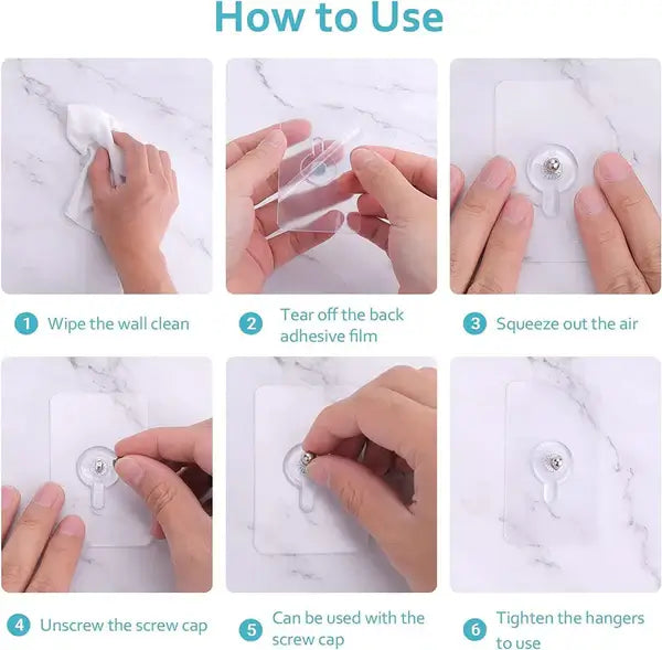 StickPro Self-Adhesive Screw Hooks – Strong Hold, No Drilling |🔥Buy 10 Get 10 Free
